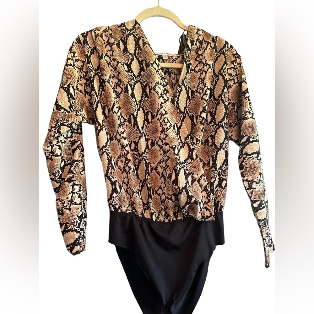 Snakeskin Print Bodysuit